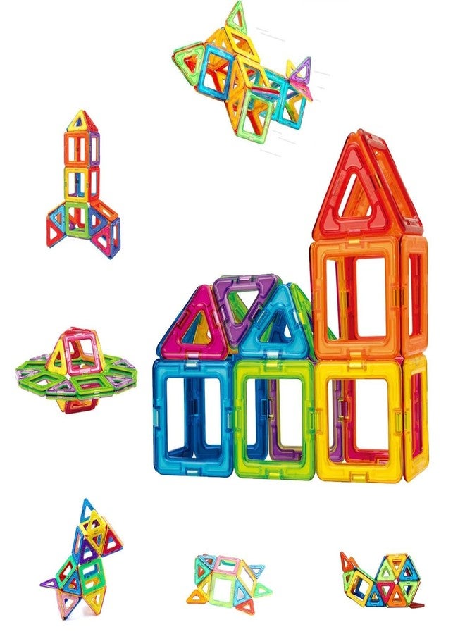 GIFT EQUALS LOVE Magnetic Building Set GELMAG Blocks - 100 Pcs Set Of Constructing And Creative Learning Educational Next-Generation Multicolor Toy For Kids With Storage Box - Image 5